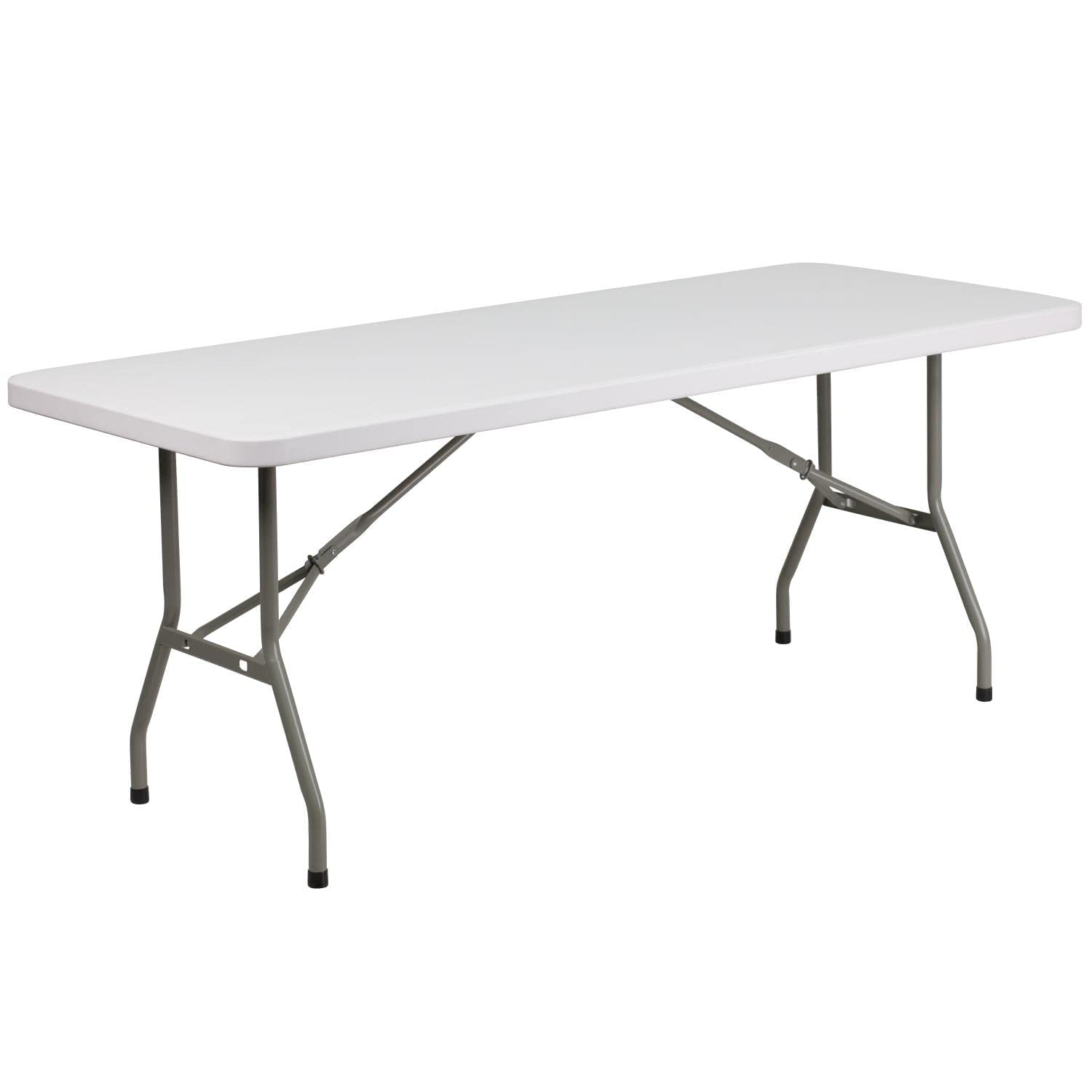 Flash Furniture Elon 6-Foot Granite White Plastic Folding Table