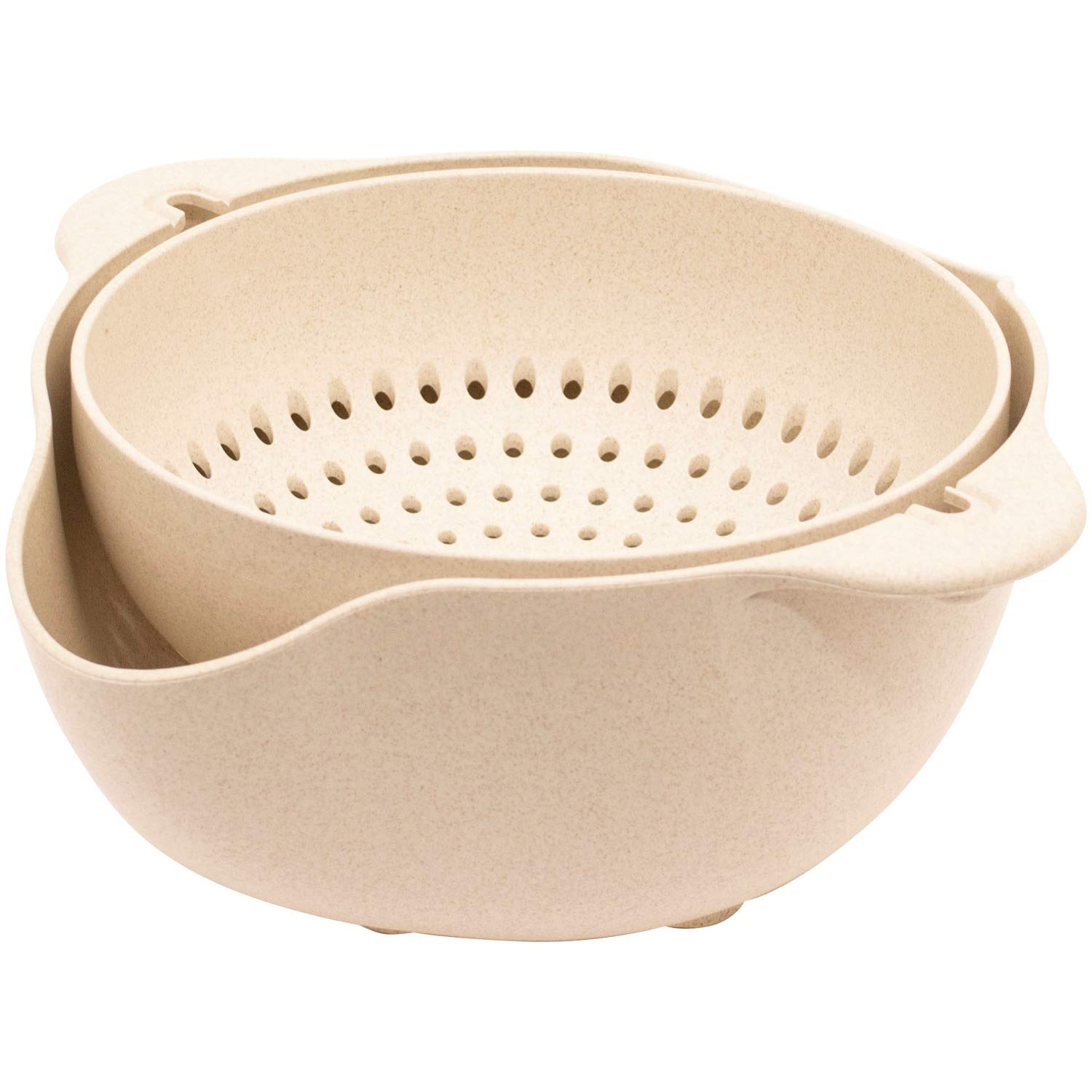 Starfrit Gourmet Eco Small Colander And Bowl, Tan