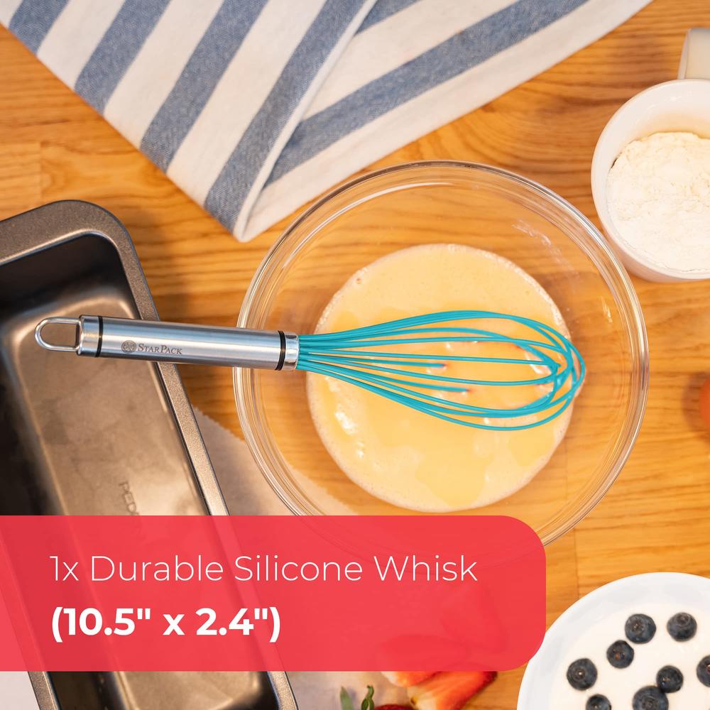 StarPack Home StarPack Premium Silicone Whisks for Cooking - Whisk Silicone Material with High Heat Resistance of 600°F - Non-Stick Kitchen Wh