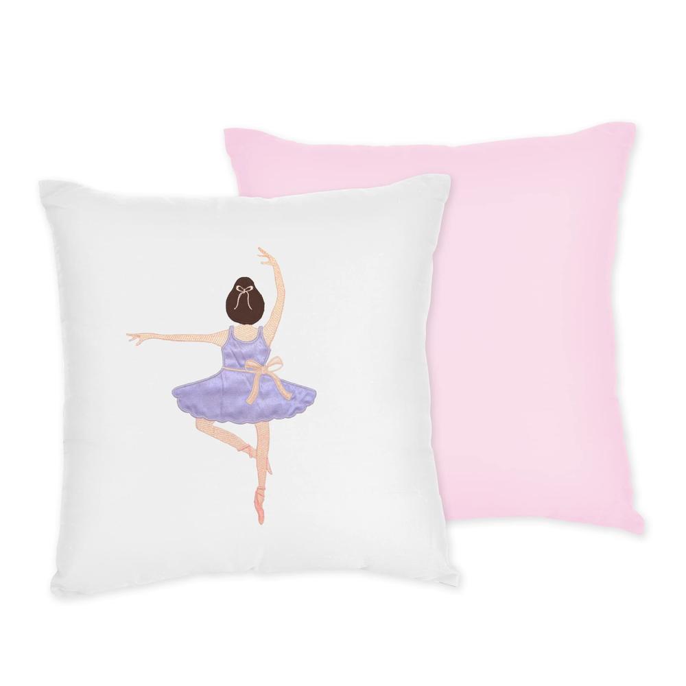 Sweet Jojo Designs Ballet Dancer Ballerina Decorative Accent Throw Pillow