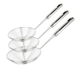Swify Spider Strainer Set of 3 Asian Strainer Ladle Stainless Steel Wire Skimmer Spoon with Handle for Kitchen Frying Food, Past