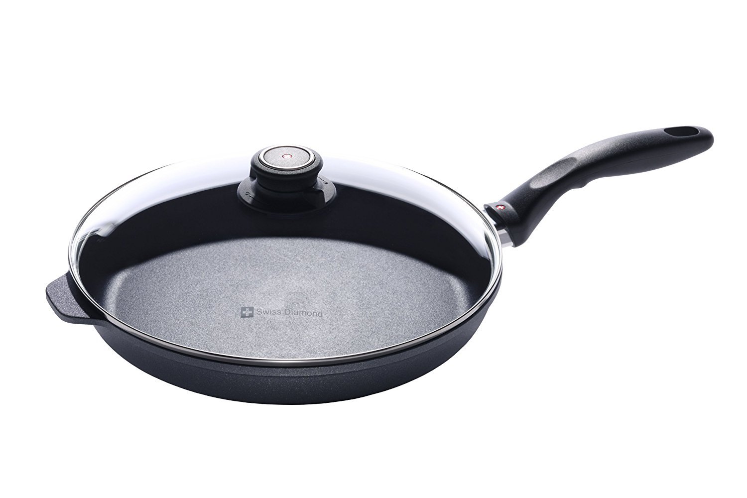 Swiss Diamond 11" Nonstick Induction Fry Pan with Lid, Dishwasher and Oven Safe Fry Pan, Gray