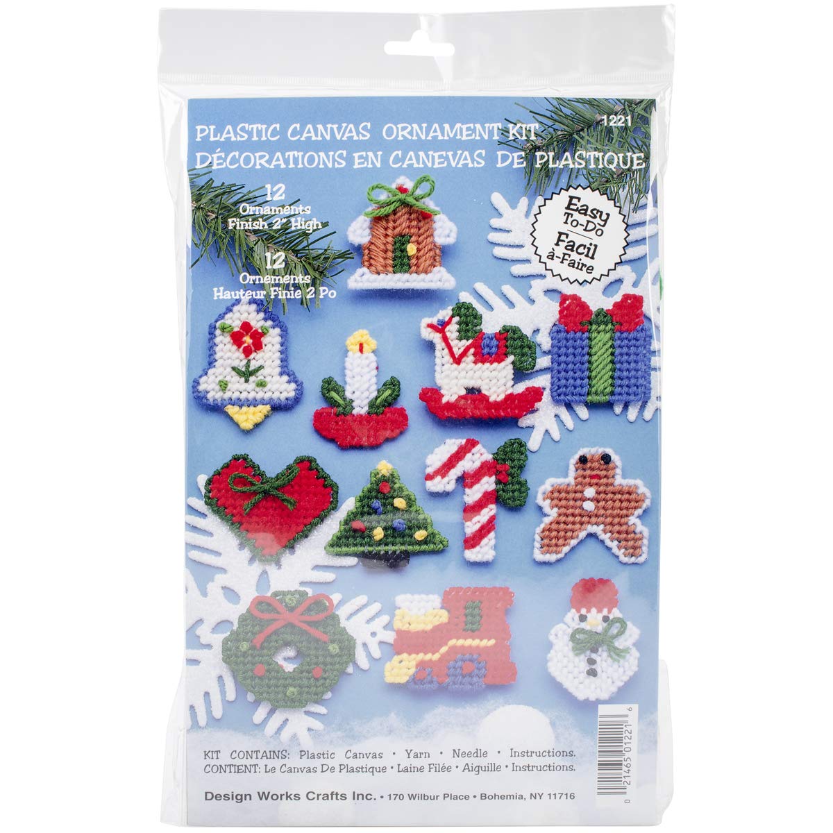 Tobin Country Christmas Plastic Canvas Ornament Kit, Original
