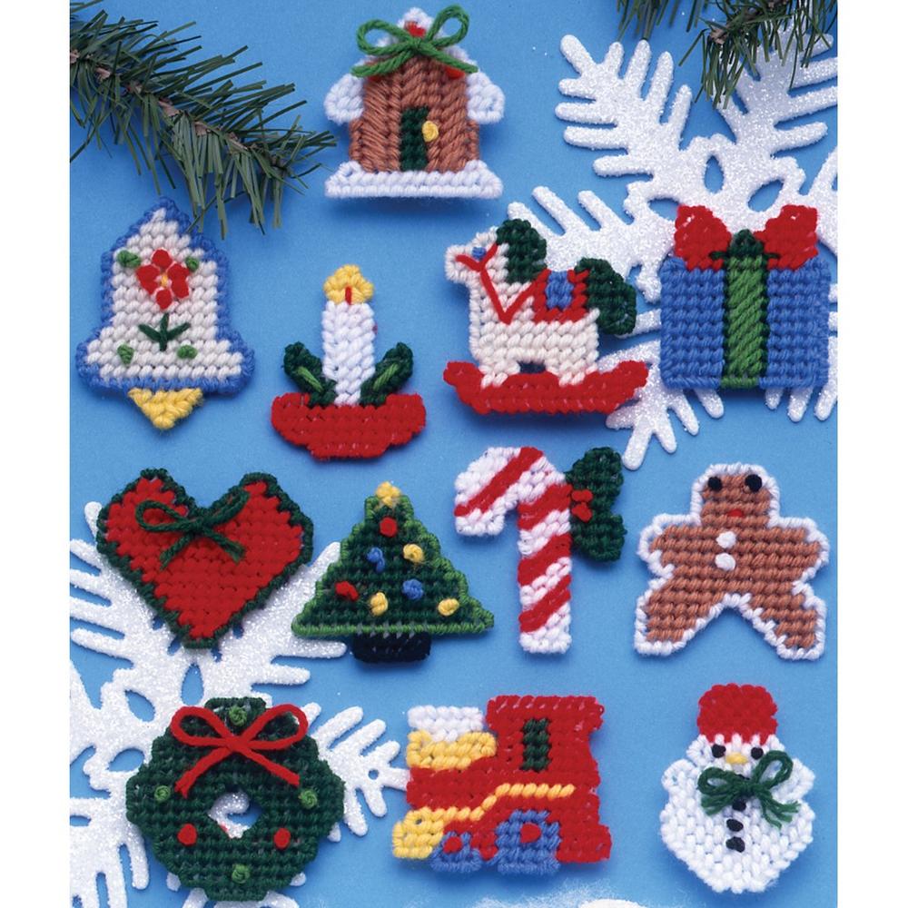 Tobin Country Christmas Plastic Canvas Ornament Kit, Original