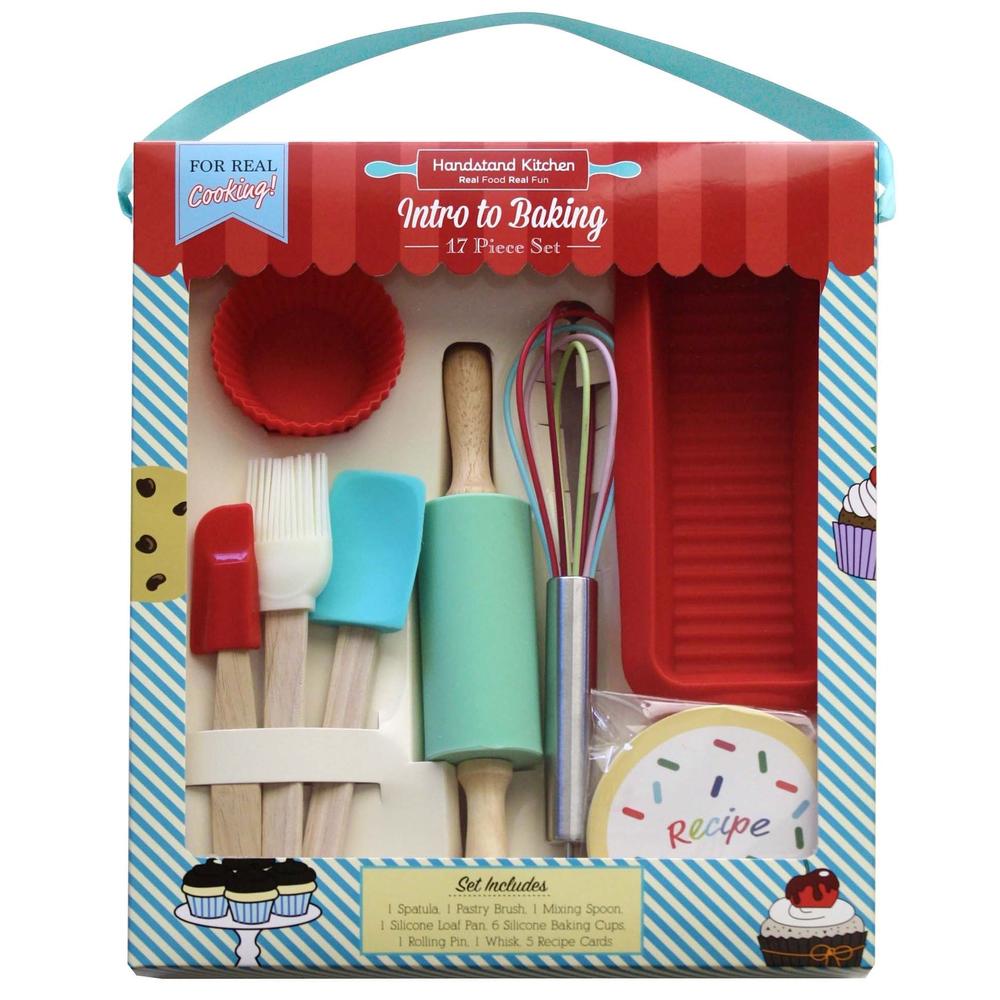 Handstand Kitchen 17-Piece Introduction to Real Baking Set with Recipes for Kids