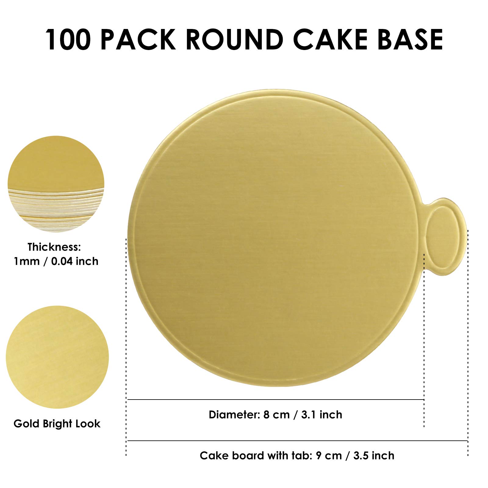 hanmir Cake Base, Circle Cardboard, Round Cake Boards Perfect for Cake Decorating