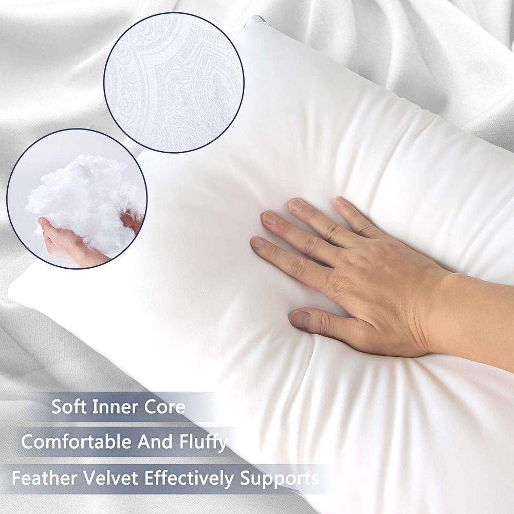HIMOON Bed Pillows for Sleeping 2 Pack,Queen Size Cooling Pillows Set of 2,Top-end Microfiber Cover for Side Stomach Back Sleepe