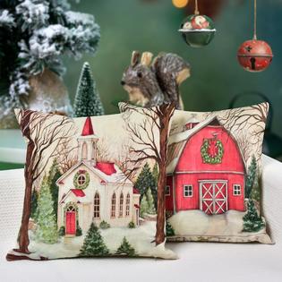 Hlonon Christmas Decorations Christmas Pillow Covers 18 x 18