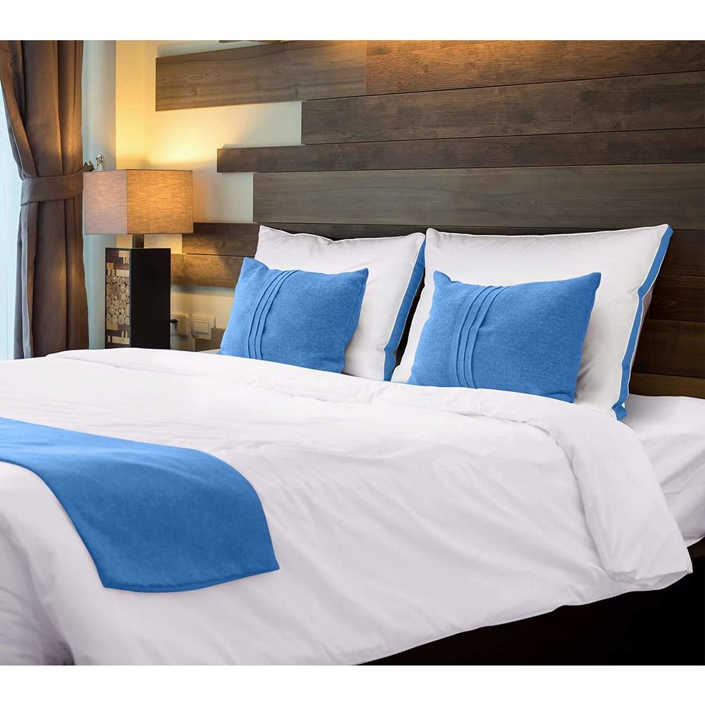 Utopia Bedding Bed Pillows for Sleeping Queen Size (Blue), Set of 2, Cooling Hotel Quality, Gusseted Pillow for Back, Stomach or