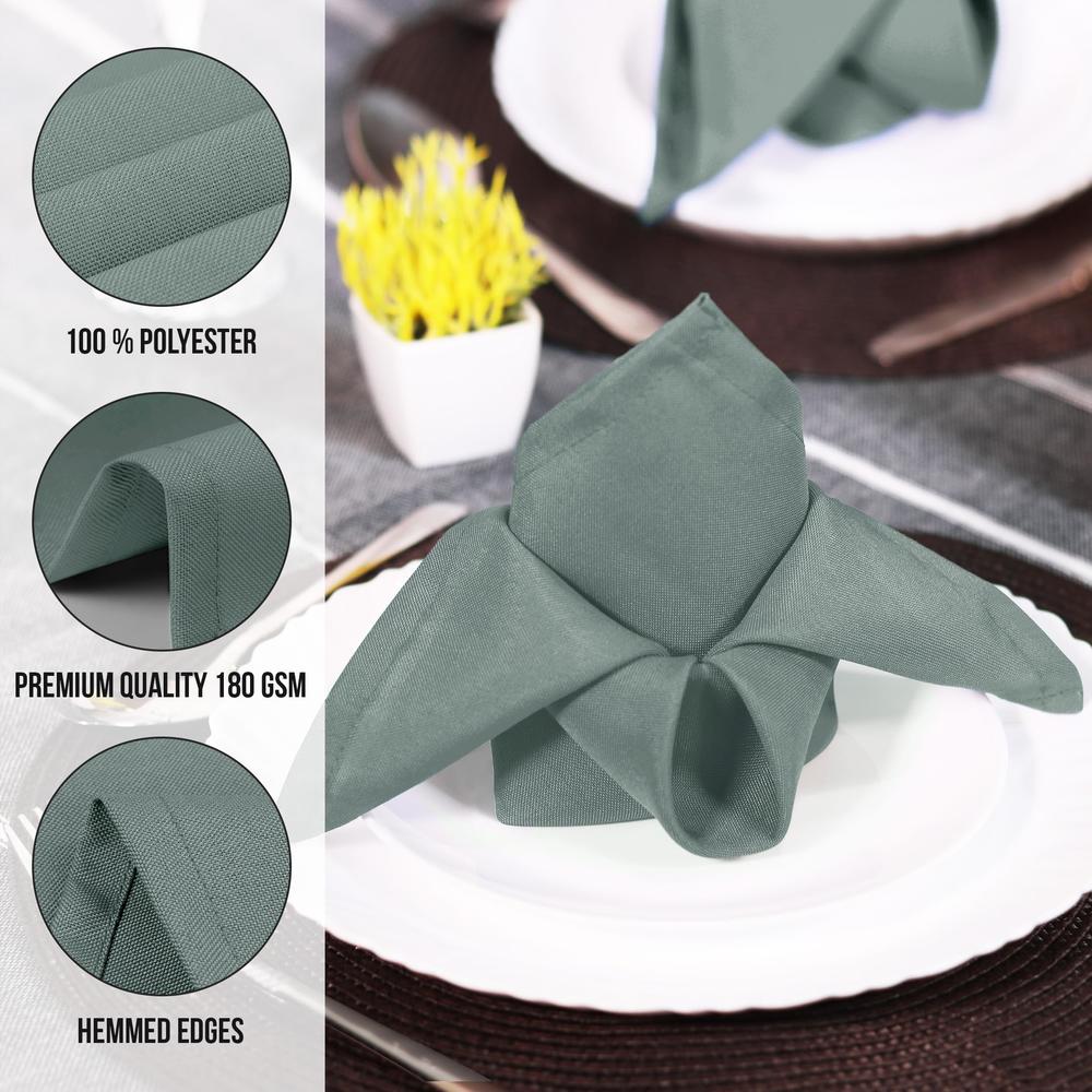 Utopia Home Light Grey Cloth Napkins (12 Pack, 18x18 Inches), Ideal Dinner Napkins for Party, Wedding and Lunch/Dinner