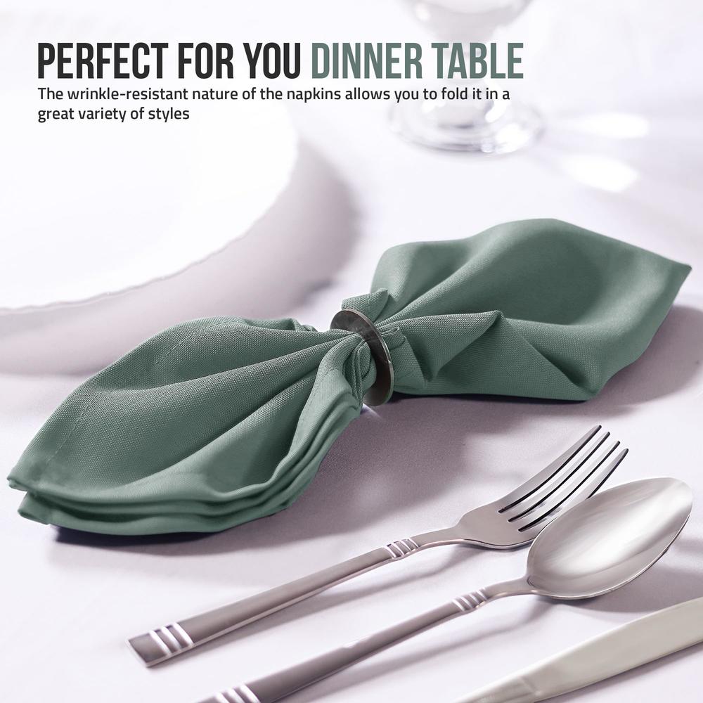 Utopia Home Light Grey Cloth Napkins (12 Pack, 18x18 Inches), Ideal Dinner Napkins for Party, Wedding and Lunch/Dinner
