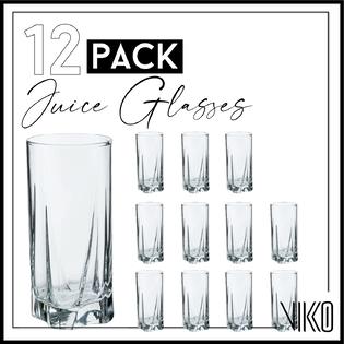 Vikko Drinking Glasses, 12 Oz Drinking Glasses Set of 12, Crystal Clear Glass  Cups for Water