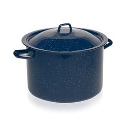 Imusa Usa Blue 6-Quart Speckled Enamel Stock Pot With Lid