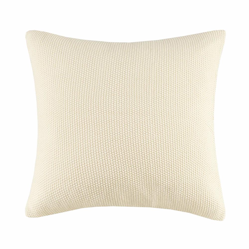 INK+IVY Bree Knit Pillow Cover Soft Texture, Decorative Euro Case, Cottage Lifestyle Design for Sofa, Bed, Living Room Accent, H