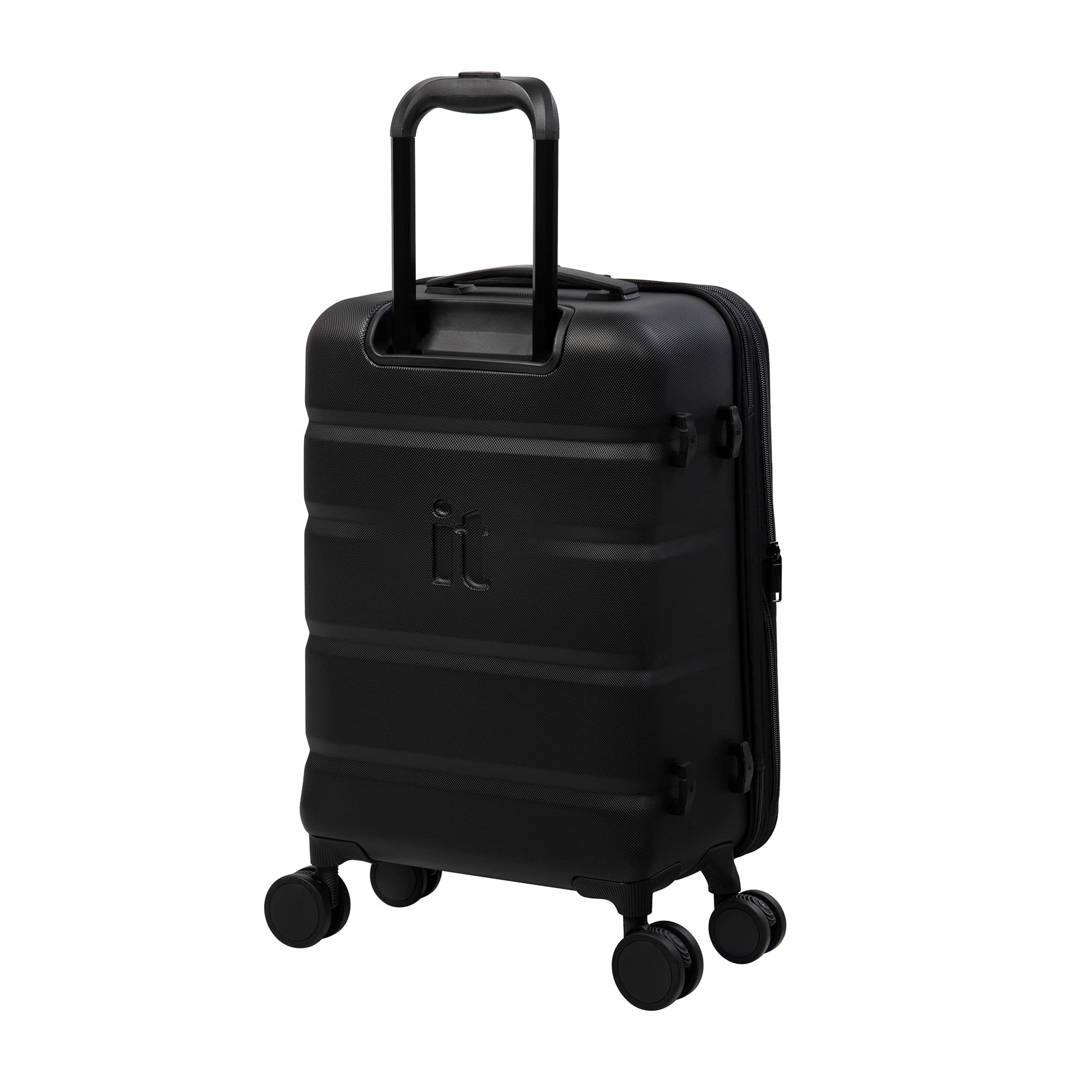 it luggage Evolving 22" Hybrid Hardside 8 Wheel Expandable Carry, Black