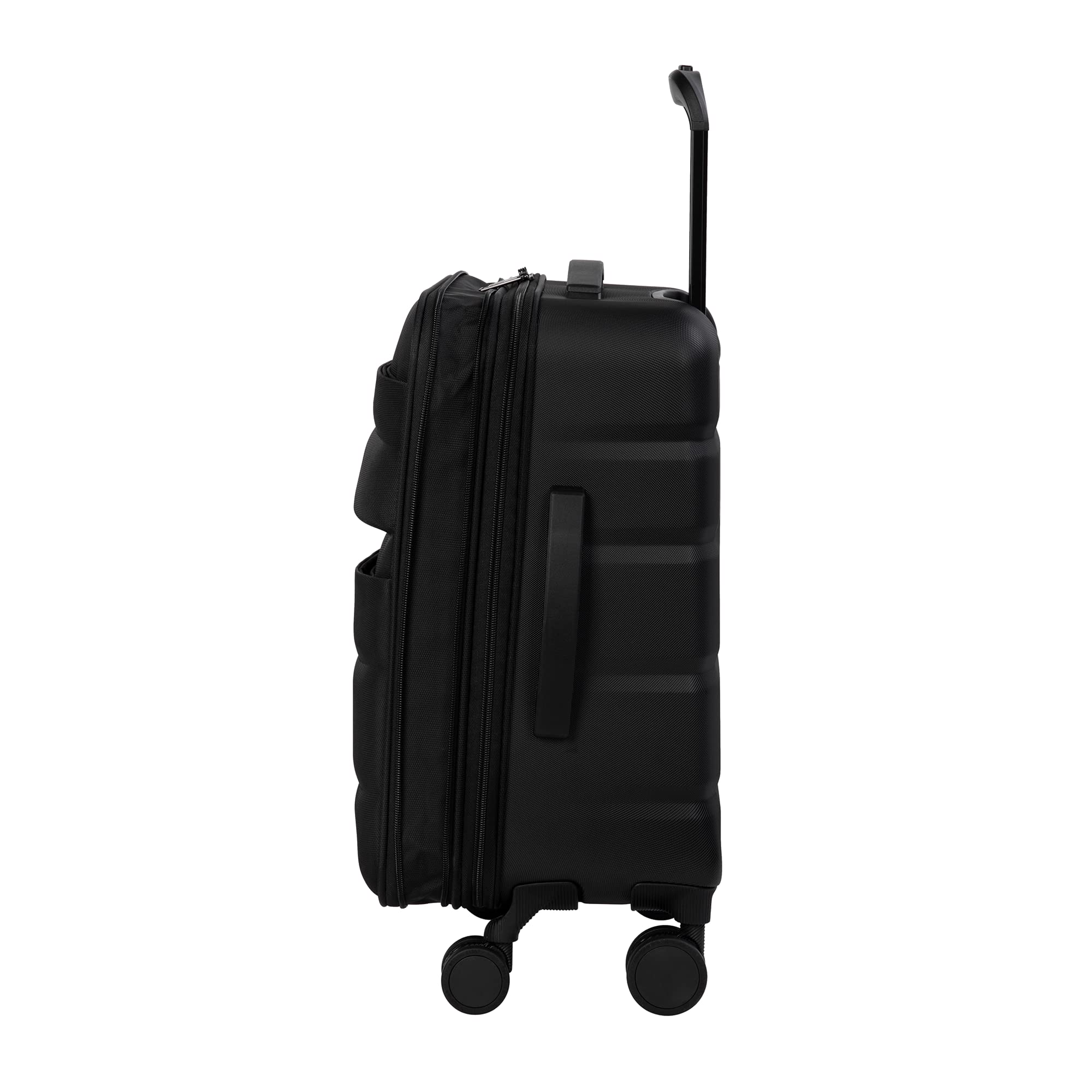 it luggage Evolving 22" Hybrid Hardside 8 Wheel Expandable Carry, Black