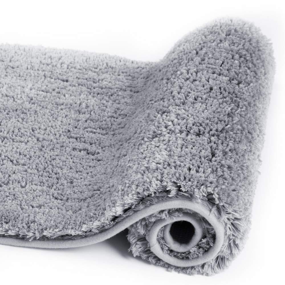 walensee Walensee Bathroom Rug, Non Slip Bath Mat (16 x 24, Grey) Water  Absorbent Soft Microfiber Shaggy Mat Machine Washable, Thick Plus