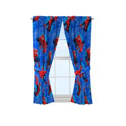 Jay Franco & Sons Jay Franco Marvel Spiderman 'Astonish' 42" x 63" Curtain Panel Pair with Tie Backs Drape Set, 63 in