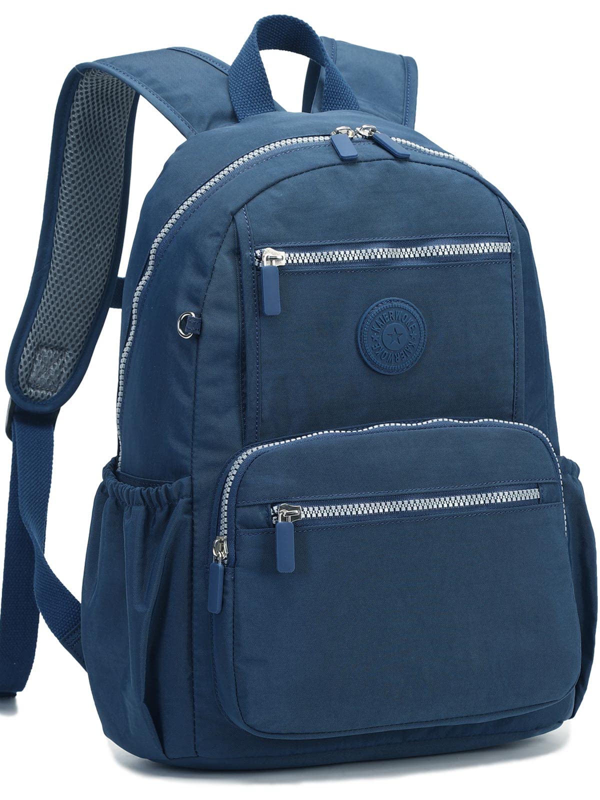 KAIERWOKE Small Nylon Backpack Casual Lightweight Daypack Backpacks for Women (Navy blue)