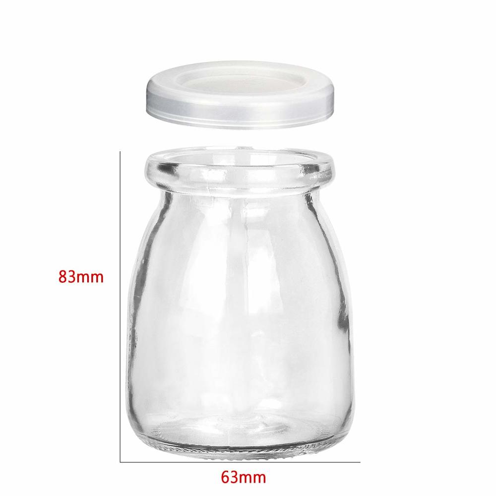 KAMOTA Glass Jars, 40 PACK 4 oz Clear Yogurt Jars With PE Lids, Glass Pudding Jars Yogurt Jars Ideal for Jam, Honey, Wedding Fav