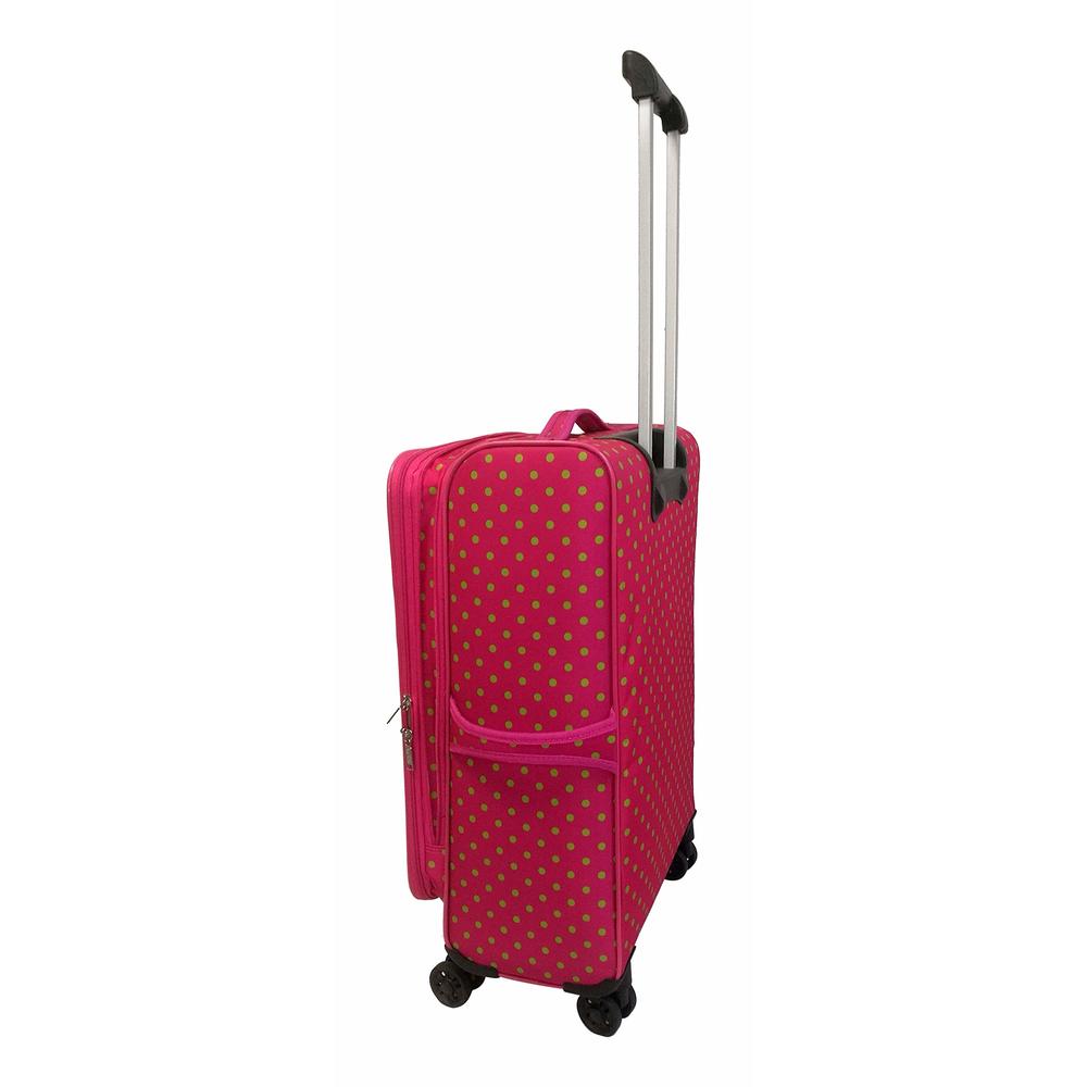 Karriage-Mate 3 Pieces Luggage Set, Extremely Lightweight! Spinner Wheels, Expandable (Green Dot).