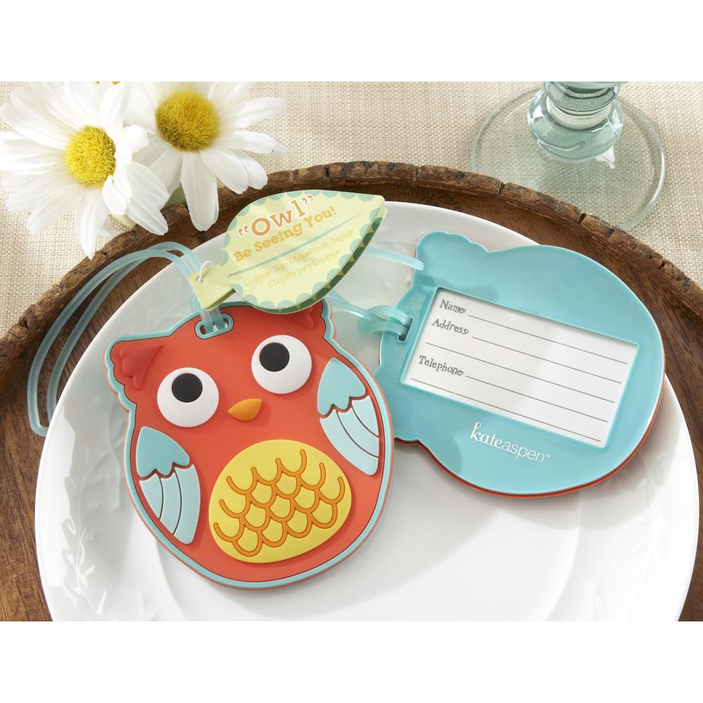 Kate Aspen Be Seeing You Luggage Tag, Owl