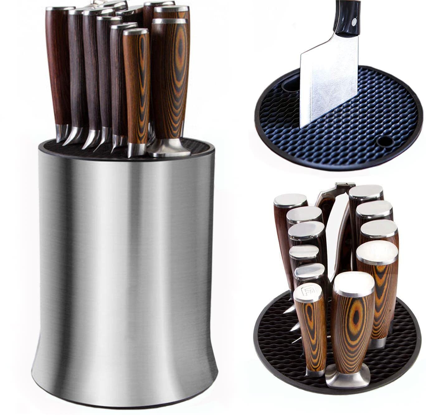 SYXUMLKLS XXL Universal Knife Block Holder, 304 Stainless Steel Without  Knives, Detachable for Easy Cleaning, Rust Proof