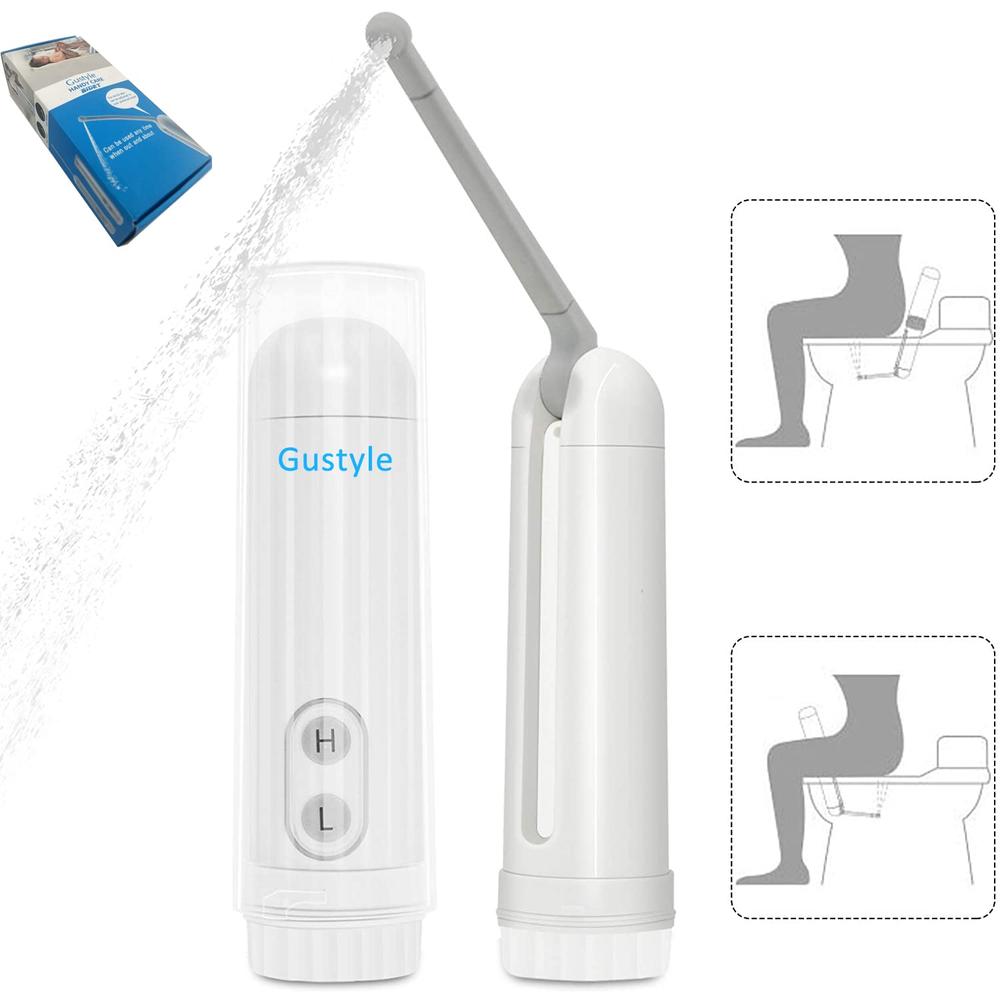 GUSTYLE [2nd Generation] Portable Travel Bidet by GUSTYLE, IPX6 Waterproof Electric Bidet Sprayer with Automatic Decompression Film and 