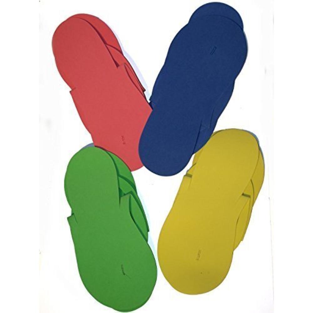 Apollo 360 Pair Disposable Foam Pedicure Slippers Multi Color Flip Flop Salon Nail Spa