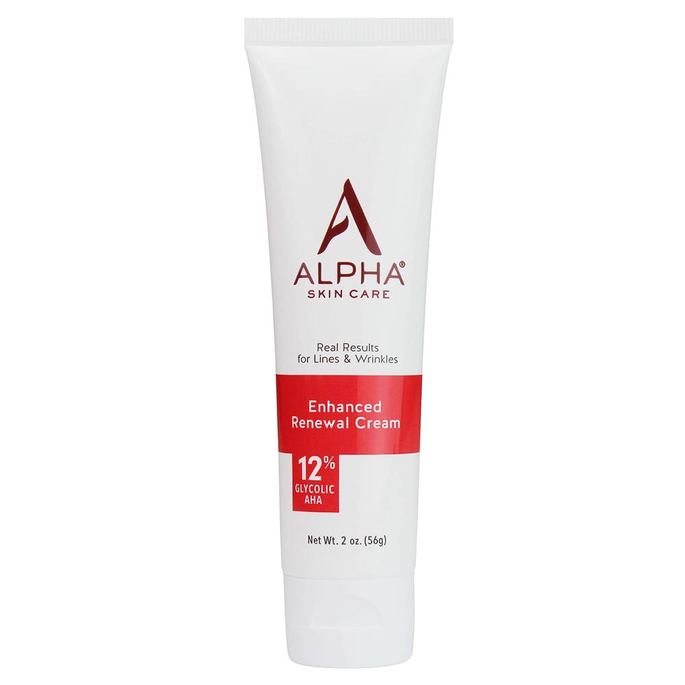 Alpha Skin Care Enhanced Renewal Cream | Anti-Aging Formula | 12% Glycolic Alpha Hydroxy Acid (AHA) | Reduces the Appearance of 