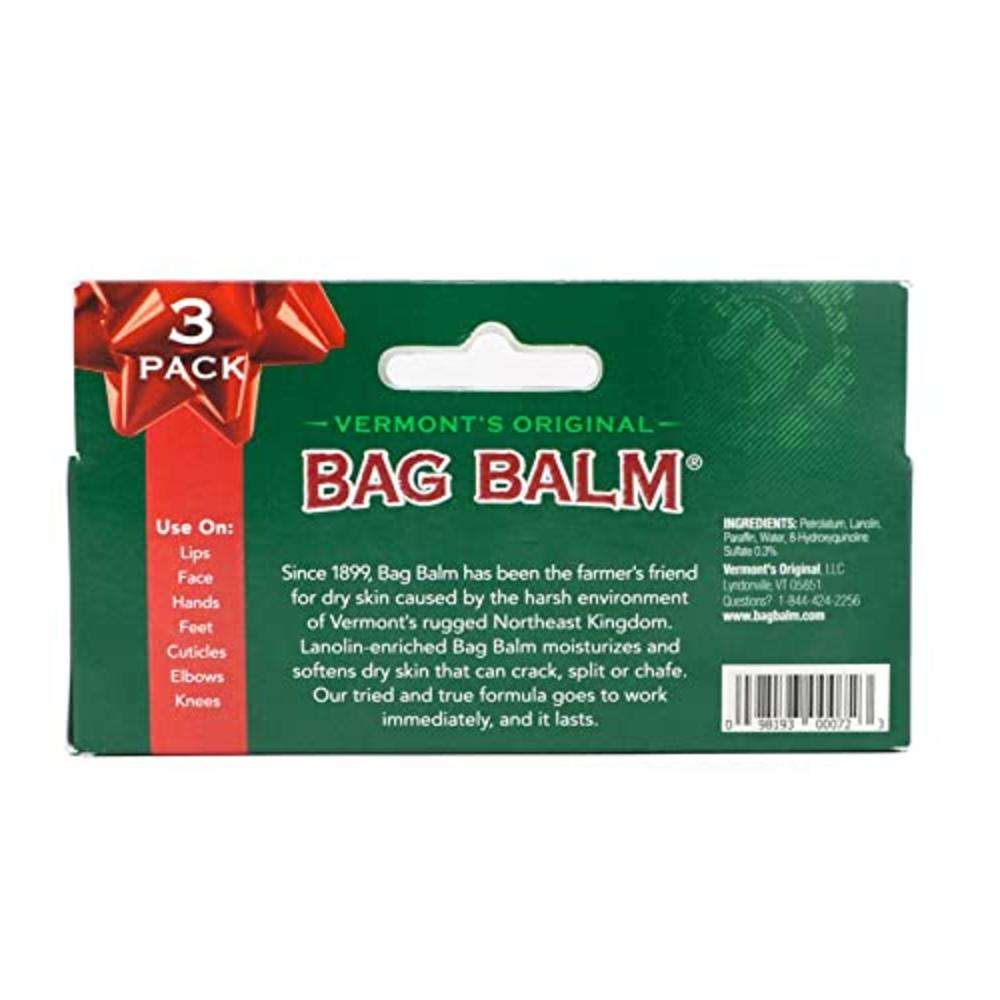 Bag Balm Skin Moisturizer Mini Tin Gift Box (Set of 3)