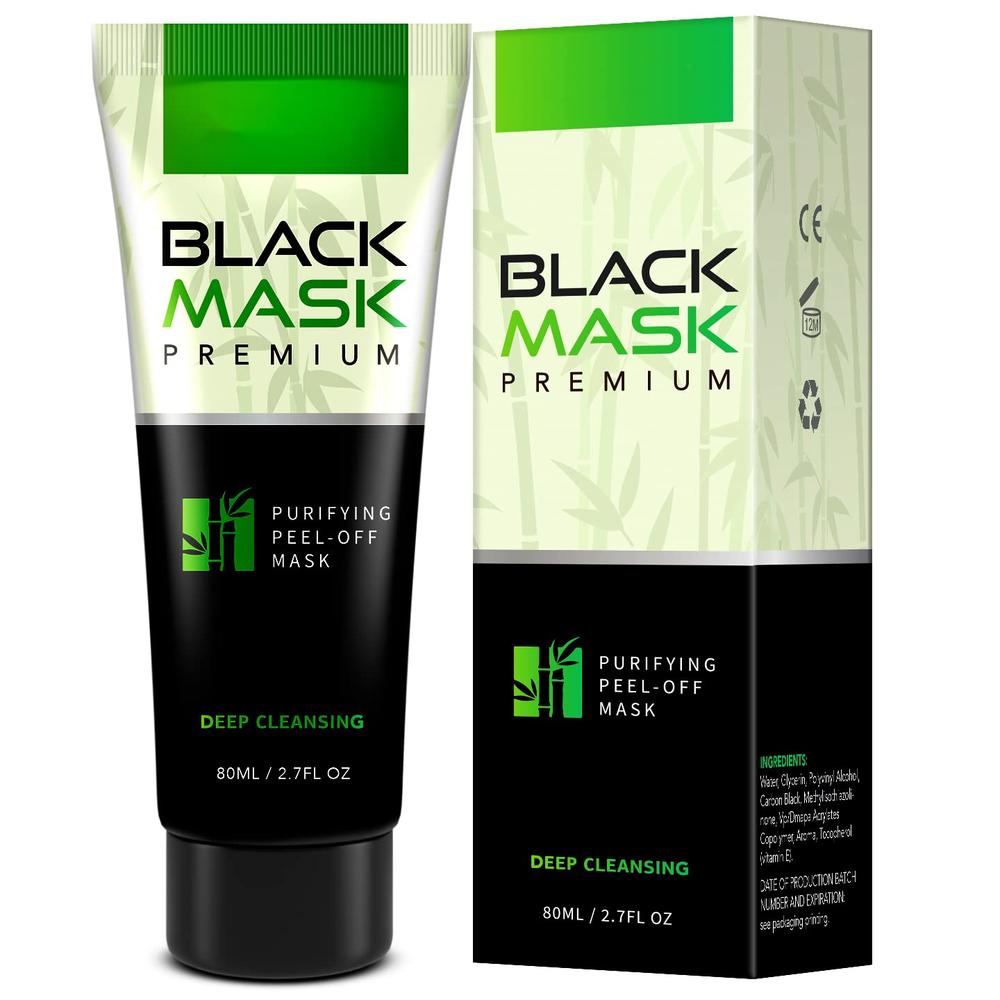 BlooSkim Blackhead Remover Mask, Activated Charcoal Peel Off Mask, Black Head Removal Face Mask for Men and Women, Deep Cleansing Mask Sk
