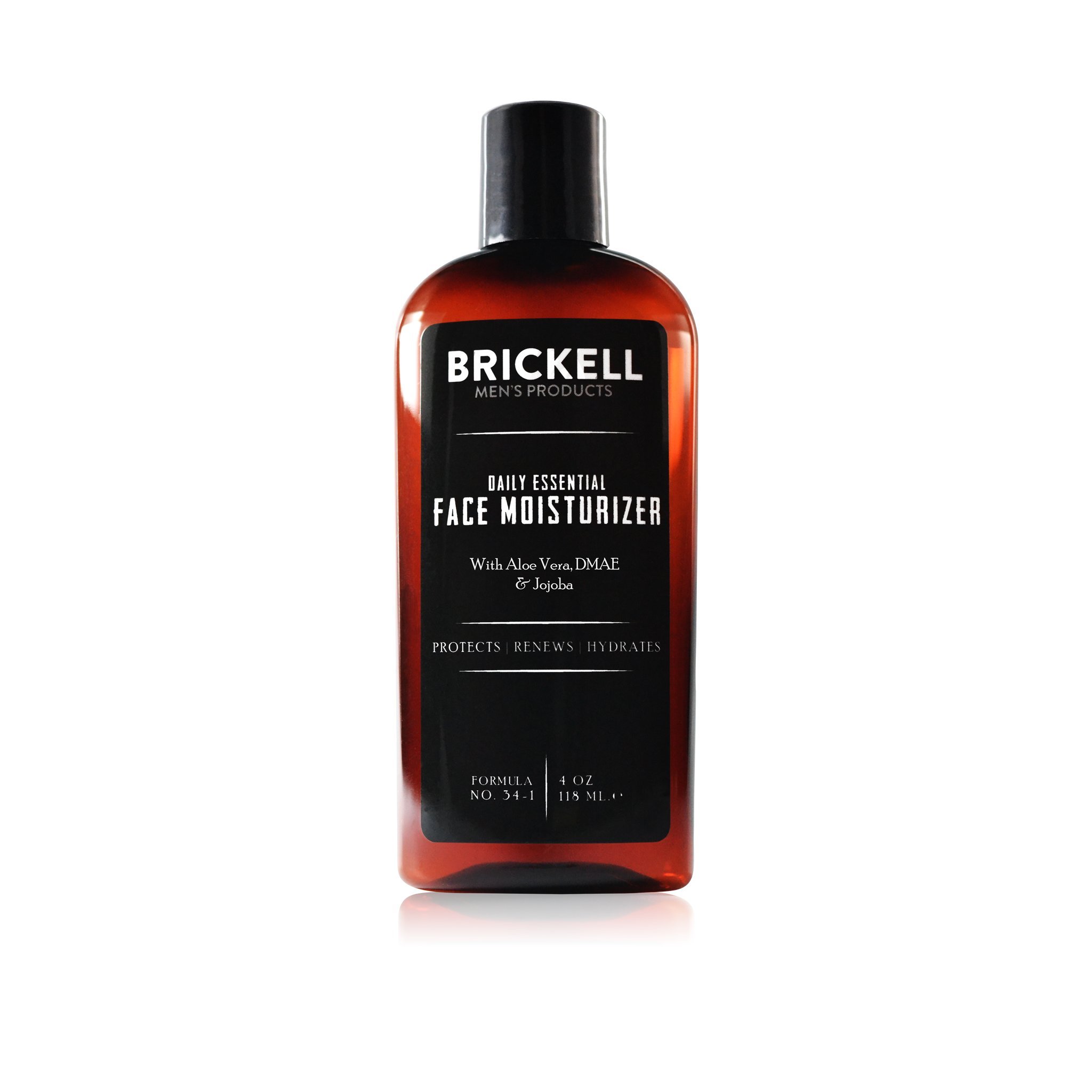 Brickell Mens Produc Brickell Men's Daily Essential Face Moisturizer for Men, Natural and Organic Fast-Absorbing Face Lotion with Hyaluronic Acid, Gr