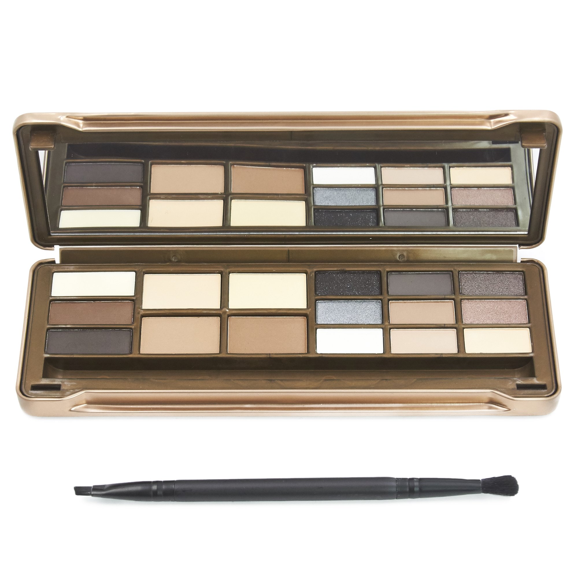BYS Essentials - Contour, Brow and Eyeshadow Tin Palette - 3-in-1 Makeup Kit, Easy to Carry Travel-Ready Beauty Set