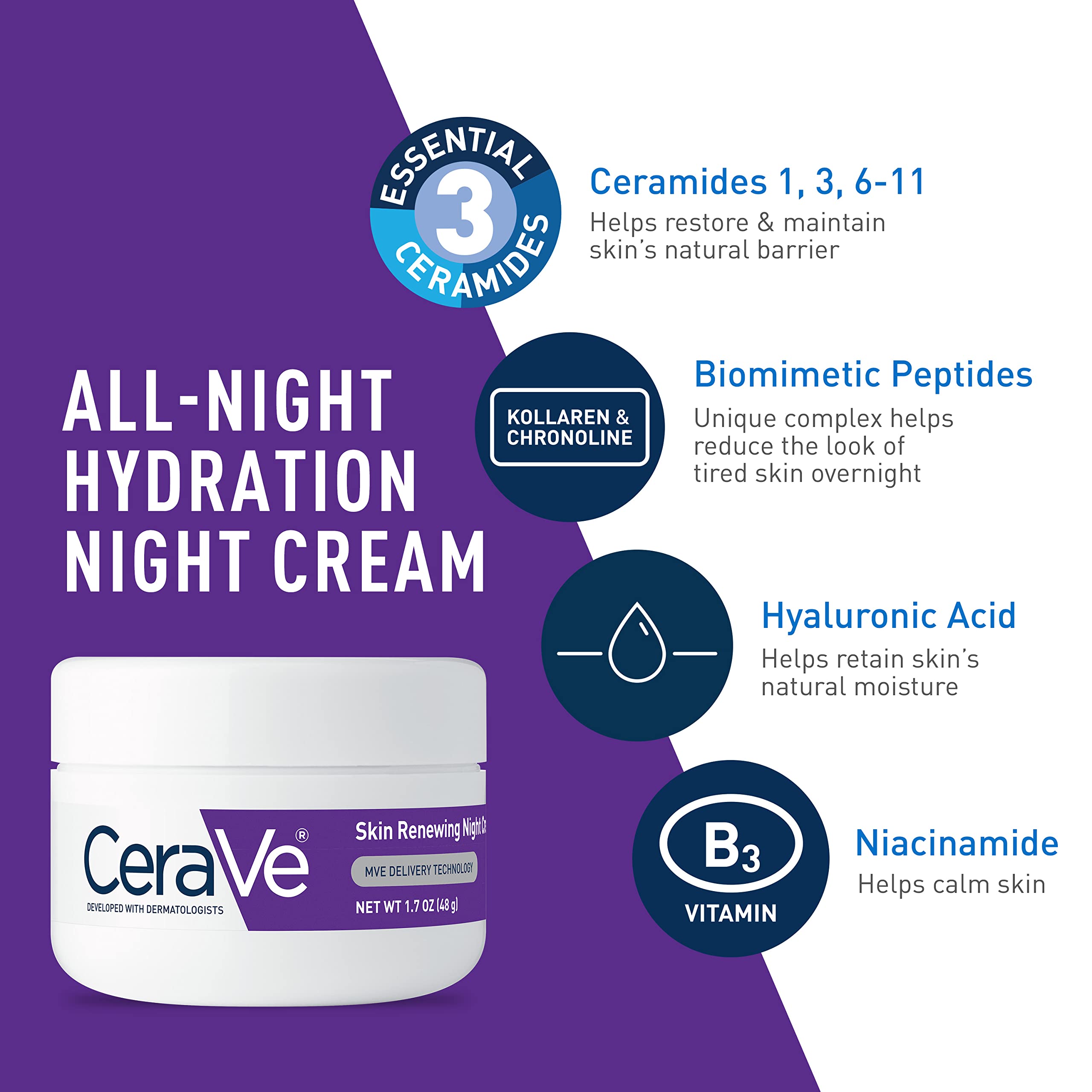 CeraVe Vitamin C Serum and Night Cream Skin Care Set | Brightening Serum with 10% Pure Vitamin C and Night Moisturizer with Pept