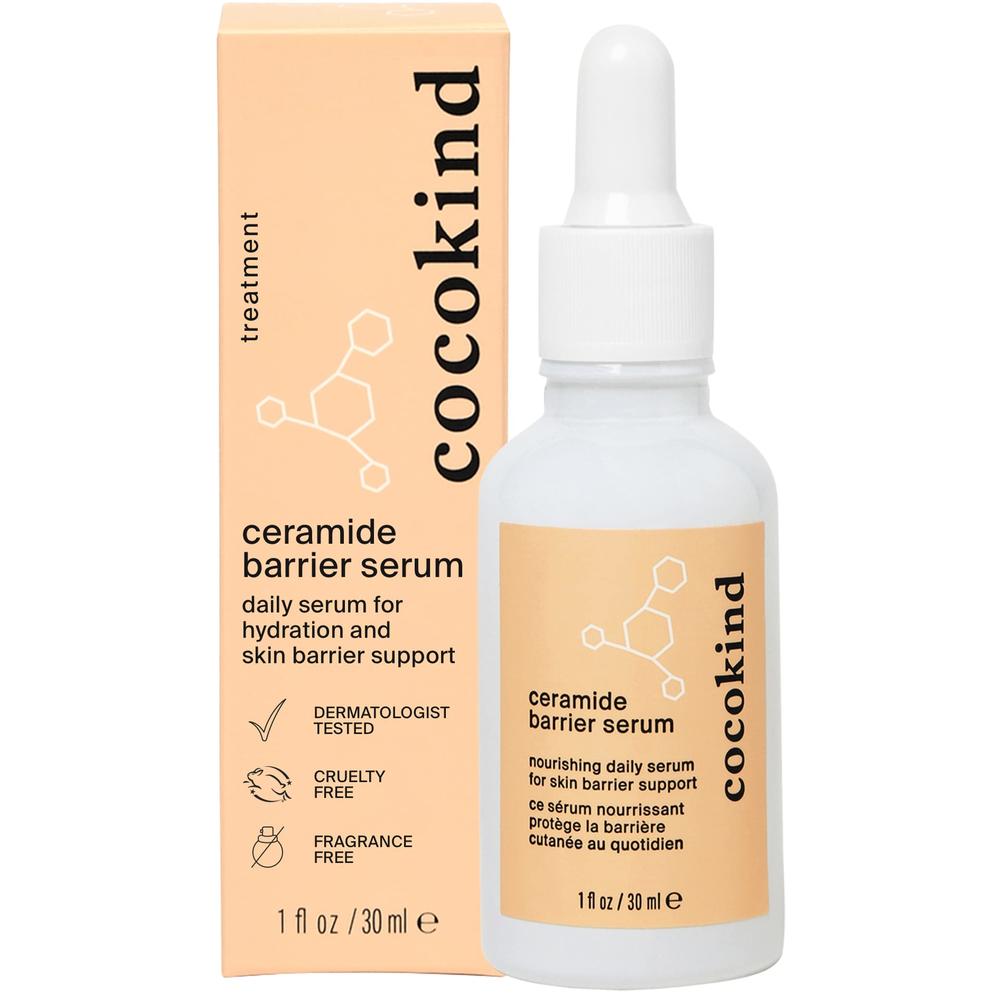 Cocokind Ceramide Serum, Hydrating Serum for Face, Skin Barrier Repair Face Serum with Ceramides, Ceramide Moisturizer and Lacti