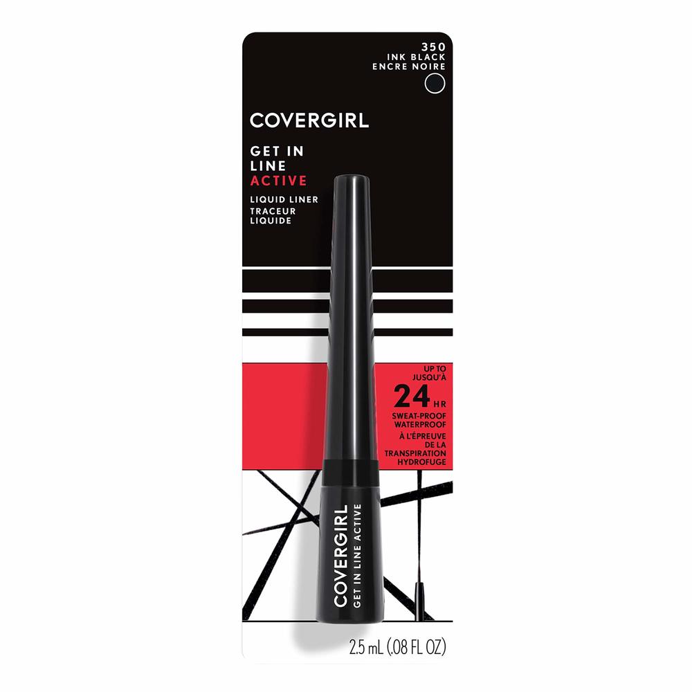 COVERGIRL Get In Line Active Eyeliner, Ink Black, 0.36 Ounce