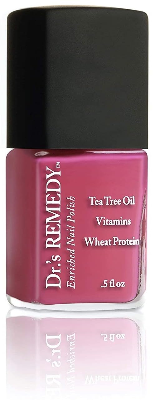Dr.s Remedy Dr’s Remedy Nail Polish, All Natural Enriched Nail Strengthener Non Toxic and Organic - HOPEFUL Hot Pink