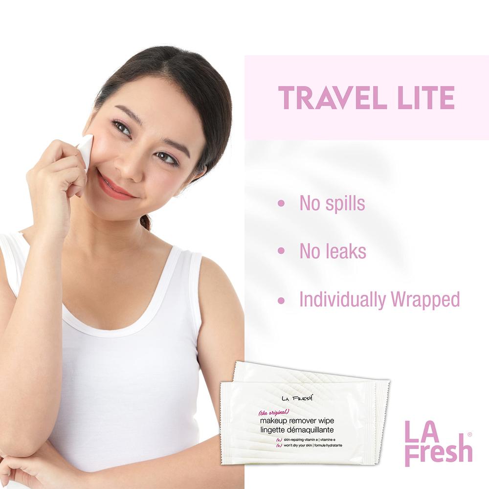 La Fresh Makeup Remover Cleansing Face Wipes Case of 600ct Facial Towelettes with Vitamin E for Waterproof Makeup
