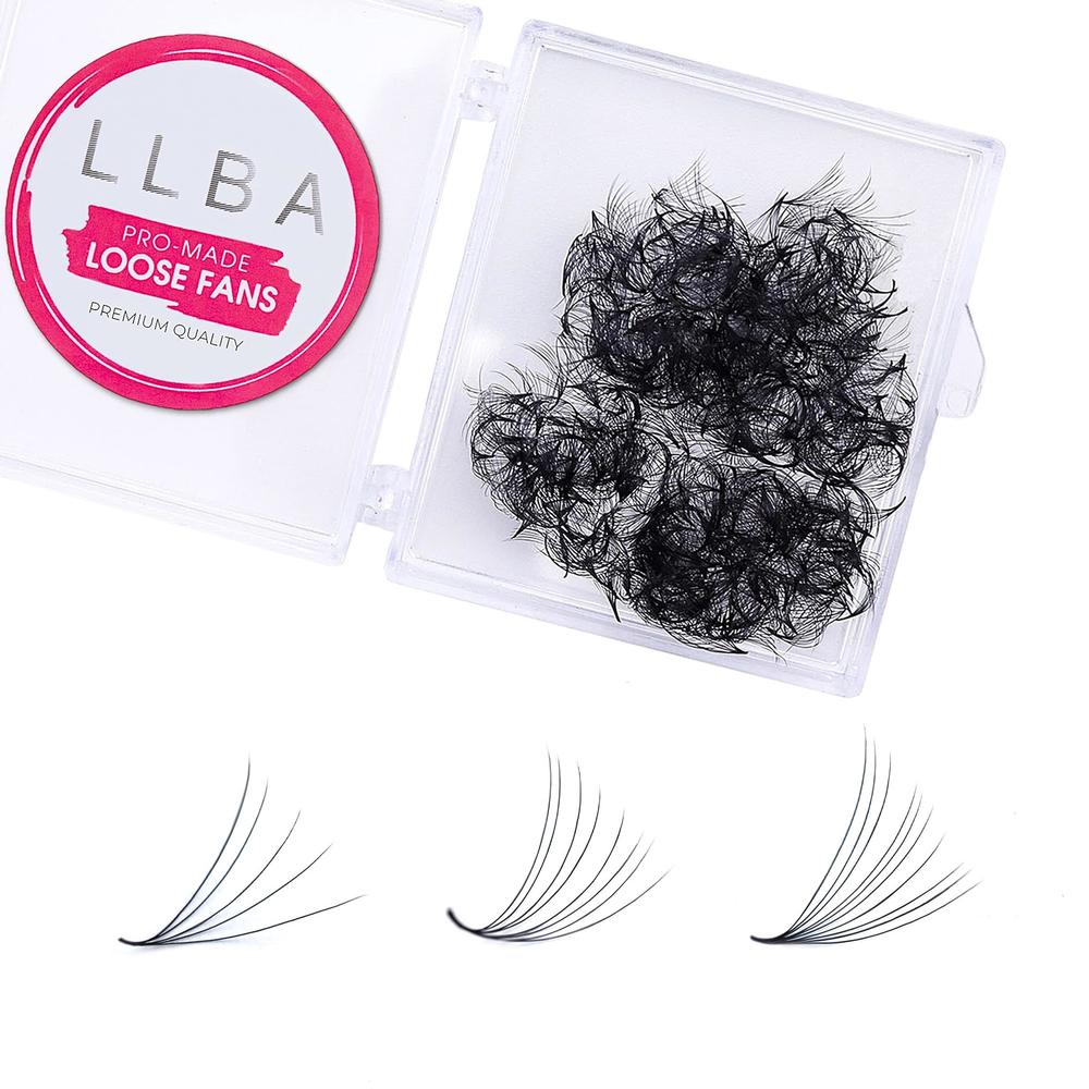 LLBA Promade Fans | Handmade Volume Eyelashes | Multi Selections From 3D To 16D | C CC D DD L M Curl | Thickness 0.03 ~ 0.1 mm |