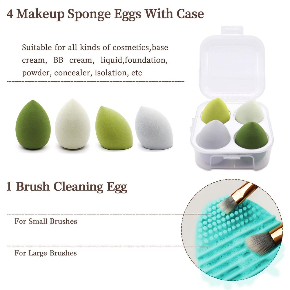 Koccido Makeup Brushes 22 Pcs Makeup Kit,Foundation Brush Eyeshadow Brush Make up Brushes Set (Green, 22 Piece Set Large)