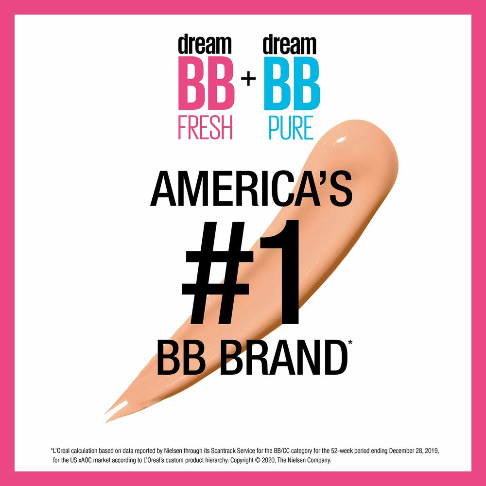 Maybelline New York Maybelline Dream Fresh Skin Hydrating BB Cream, 8-in-1 Skin Perfecting Beauty Balm With Broad Spectrum Spf 30, Sheer Tint Covera