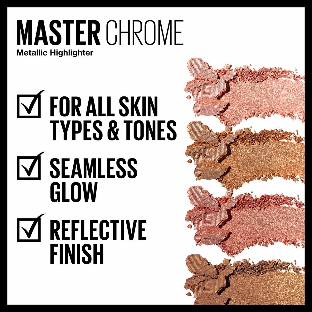 Maybelline New York Facestudio Master Chrome Metallic Highlighter Makeup, Molten Topaz, 0.19 Ounce