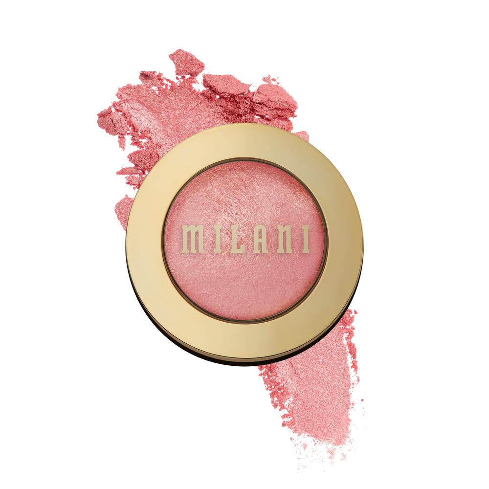 Milani Baked Blush - Dolce Pink (0.12 Ounce) Cruelty-Free Powder Blush - Shape, Contour & Highlight Face for a Shimmery or Matte