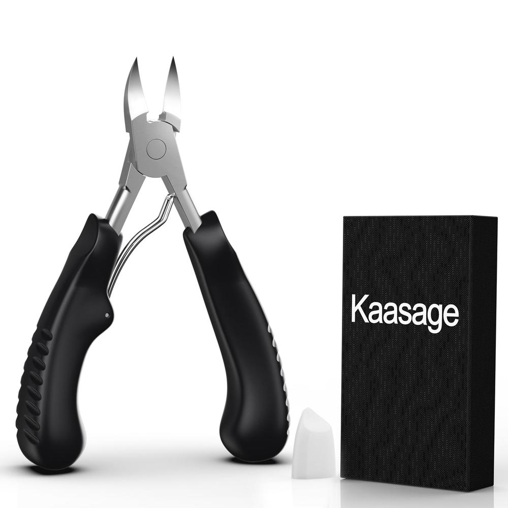 Kaasage Nail Clippers for Thick & Ingrown Toenails - Sharp Curved Blade & Non-Slip Handle -Toenail Clippers for Men, Women, and Seniors 