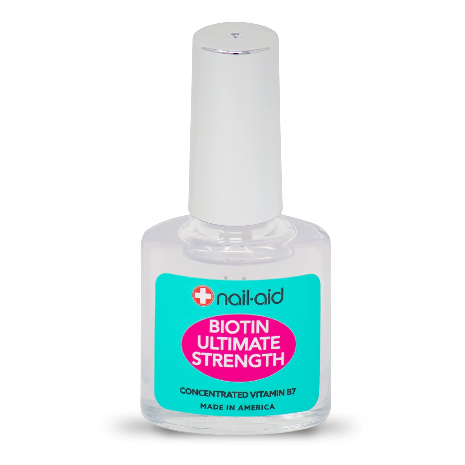Nail-Aid Biotin Ultimate Strength - Nail Treatment & Strengthener - Clear, 0.55 Fl Oz (08873)