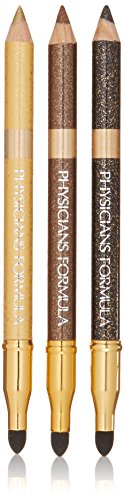 Physicians Formula Strips Custom Eye Enhancing Extreme Shimmer Pencil Plus Smudger Trio Disco Glam, Nude, 0.06 Ounce