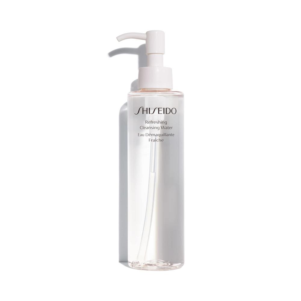 Shiseido Refreshing Cleansing Water - 180 mL - Water-Based Wipe-Off Cleanser - Removes Makeup & Oil - Non-Comedogenic, Alcohol &