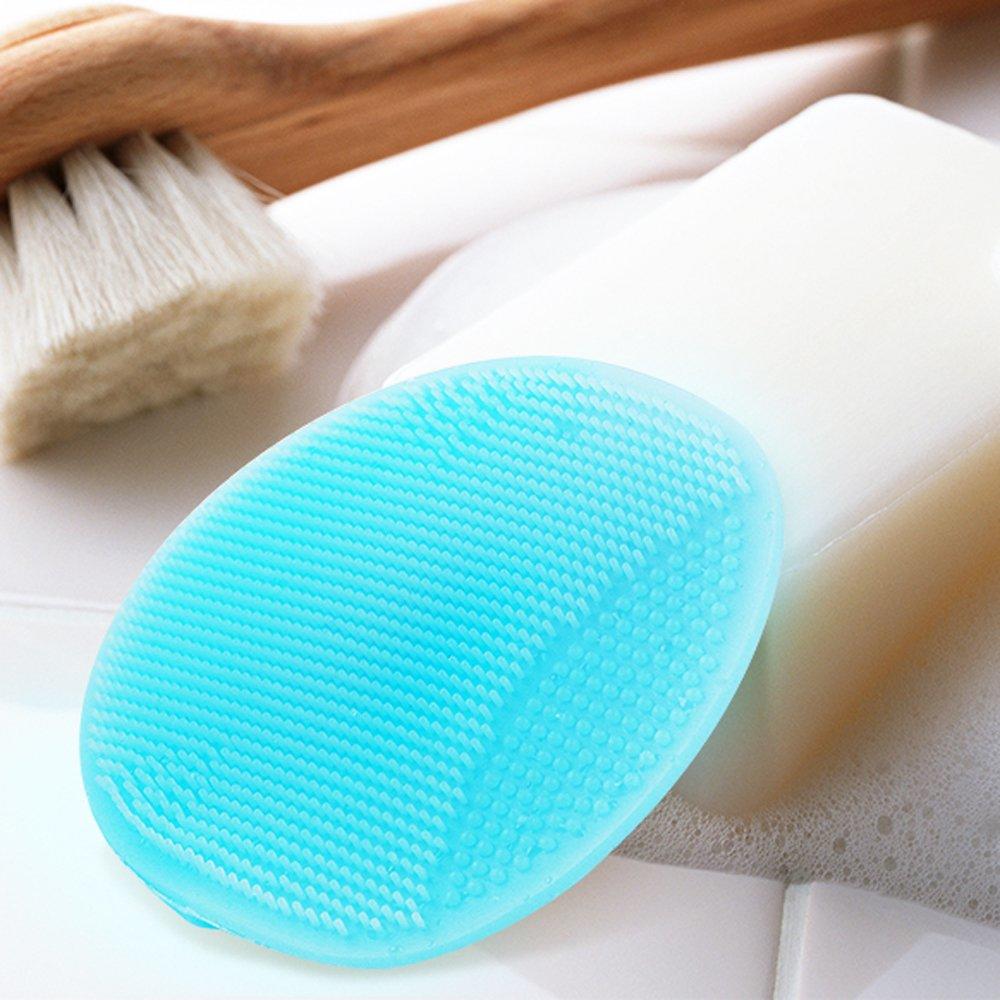 Innerneed Soft Silicone Facial Cleansing Brush Manual Face Scrubber Exfoliating Massage Scrub Acne Blackheads Remove Handheld Pads for Sen