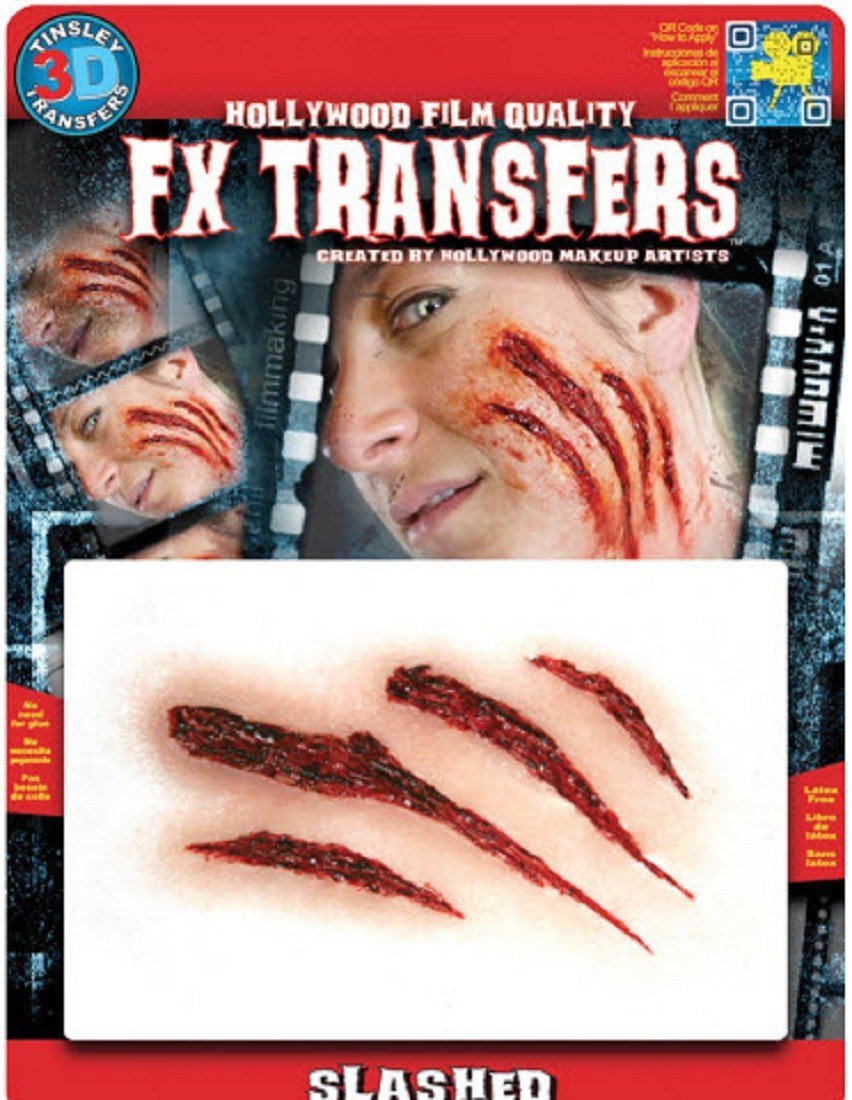 Tinsley Transfers MD Slashed 3D FX Temporary Tattoo